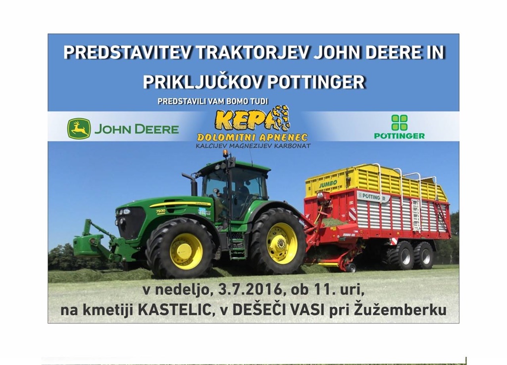 Vabilo: Predstavitev traktorjev in traktorskih priključkov