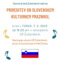 Prireditev ob slovenskem kulturnem prazniku