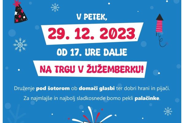 Vabljeni na veseli december z gasilkami in gasilci PGD Žužemmberk