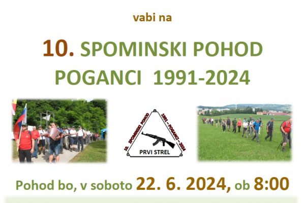 Vabilo na 10. spominski pohod Poganci