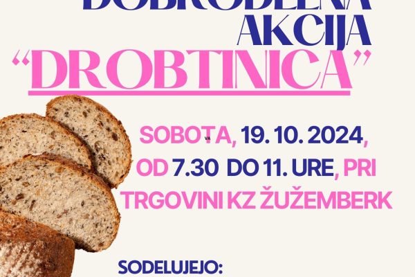 Vabljeni na dobrodelno akcijo “Drobtinica”