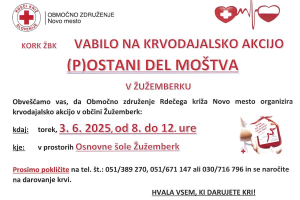 Postanite del moštva – darujte kri!