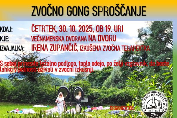 Vabljeni na zvočno GONG sproščanje