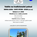 Vabljeni na pohod Mirna Gora – Sv. Peter