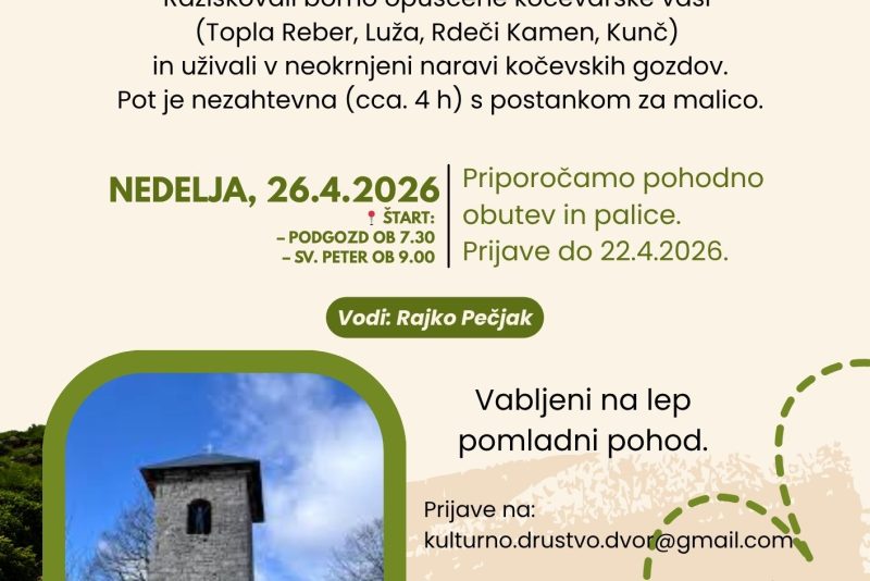 Vabljeni na pohod po kočevarskih vaseh